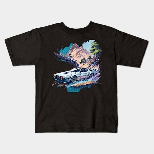 Summer Art DMC DeLorean Kids T-Shirt by Shop Goods